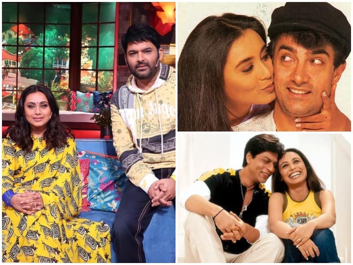 Rani Mukherji revealed in kapil sharma show that she had a huge crush on shah rukh khan and aamir khan Rani Mukerji का खुलासा, Shah Rukh Khan और Aamir Khan पर था इतना क्रश कि नर्वस हो जाती थीं एक्ट्रेस