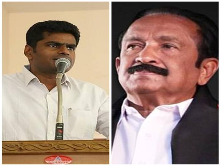 Tamilnadu bjp leader Annamalai reply to mdmk leader Vaiko சிகரம் தெரிந்த வைகோ சீறியிருக்க வேண்டாமா? - வைகோவுக்கு அண்ணாமலை ‛காட்டமான’ பதில்!