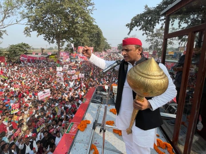 Akhilesh Yadav public meeting in Gorakhpur, said- BJP is sure to be wiped out ANN UP Election 2022: गोरखपुर में अखिलेश यादव की जनसभा, कहा- बीजेपी का सफाया होना निश्चित है