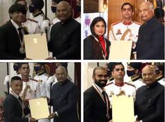 In Pics: राष्ट्रपतींच्या हस्ते क्रीडा पुरस्कार प्रदान, महाराष्ट्रातील तीन खेळाडूंचा समावेश