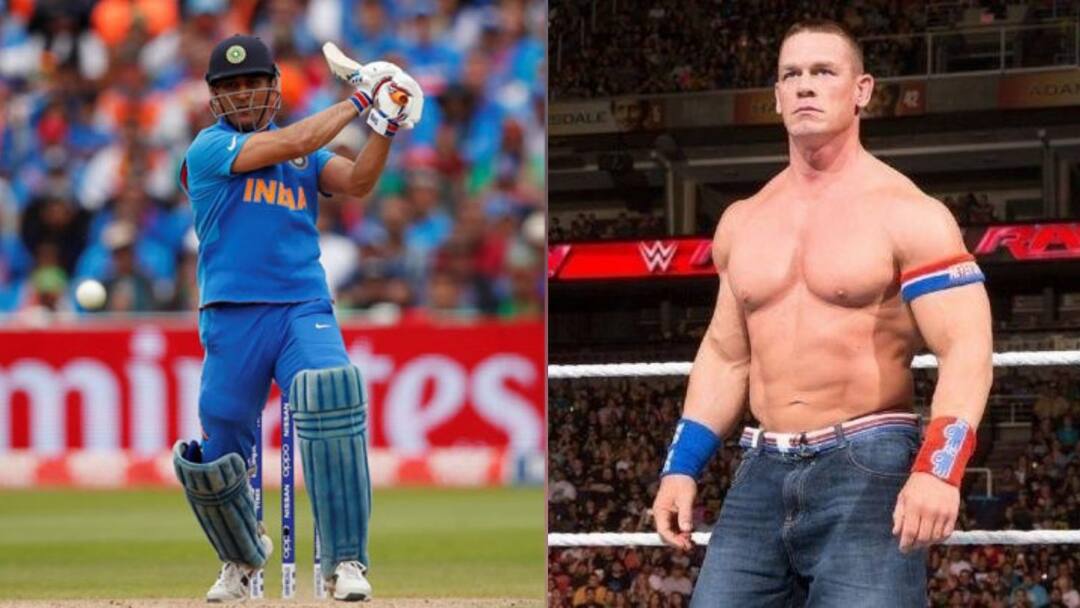 WWE Superstar John Cena shares MS Dhoni's photo, provokes hilarious 'You can't see me' jokes John Cena on Dhoni: ইনস্টাগ্রামে মহেন্দ্র সিংহ ধোনিকে নিয়ে কী বার্তা দিলেন জন সিনা?