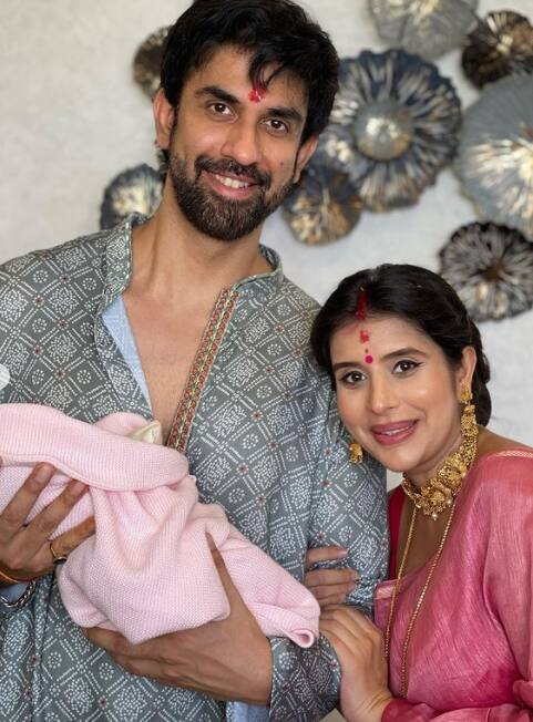 Rajeev also posted a series of photos wherein he can be seen holding his princess in his arms.