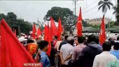 Tripura: 'একের পর এক হামলায় নির্বিকার পুলিশ', আগরতলায় পুলিশের সদর দফতরের সামনে বিক্ষোভে CPM | Bangla News