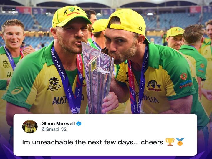 Maxwell's Twitter post following the Australian team's victory ‛என்னை யாரும் தேடாதீங்க...’ சியர்ஸ்... சொல்லி புறப்பட்ட மேக்ஸ்வெல்!