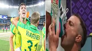 ਵਿਸ਼ਵ ਕੱਪ ਜਿੱਤਣ ਤੋਂ ਬਾਅਦ ਆਸਟ੍ਰੇਲਿਆਈ ਟੀਮ ਦਾ 'ਅਨੋਖਾ' ਜਸ਼ਨ, ਜੁੱਤੇ 'ਚ ਬੀਅਰ ਪਾ ਕੇ ਲੱਗੇ ਪੀਣ