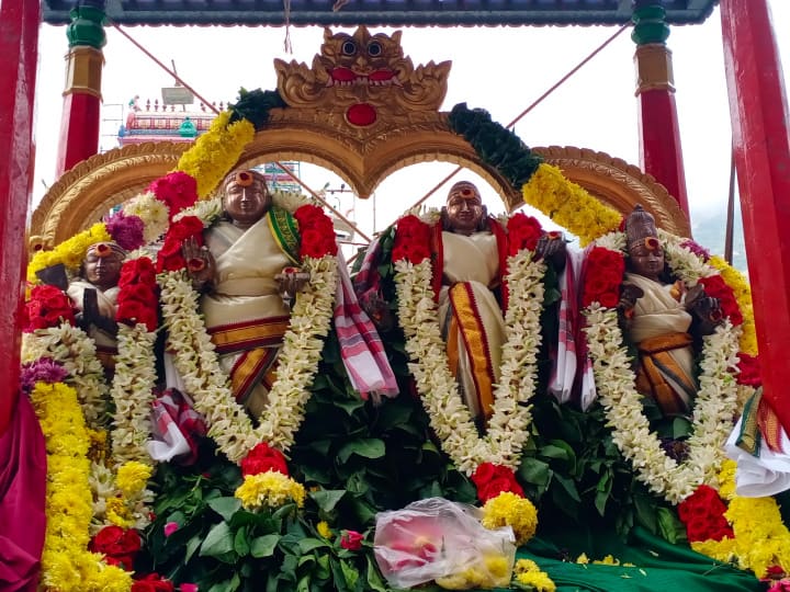 மாணிக்கவாசகர், சுந்தரர் ,அப்பர், சம்பந்தர் ஐந்தாம் பிரகாரத்தில் நால்வர் உற்சவம் பவனி