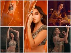 Nora Fatehi Latest Photos: नोरा फतेही के दिलकश अंदाज ने लूटा फैंस का दिल, ट्रेडिशनल ड्रेस में पोज देकर लगाई इंटरनेट पर आग
