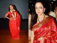 Hema Malini : लाल लिबास में और भी ज्यादा सुंदर दिखती हैं हेमा मालिनी, देखें 'ड्रीमगर्ल' के ये अंदाज