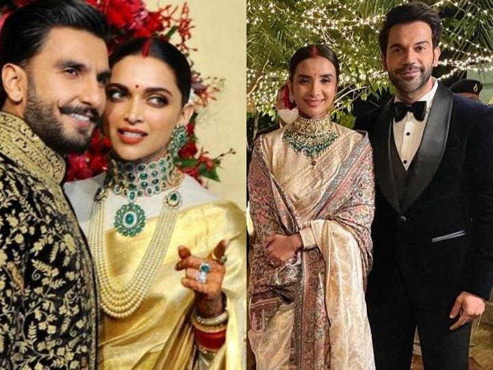 Rajkummar Rao Patralekhaa Reception: वेडिंग रिसेप्शन में पत्रलेखा ने कॉपी किया दीपिका पादुकोण का लुक, देखिए तस्वीरें