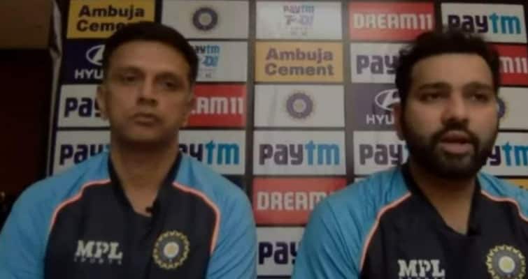 India vs New Zealand : Rohit Sharma and Rahul Dravid s first press conference details inside IND vs NZ:  કેપ્ટન બન્યા બાદ રોહિત શર્માએ પ્રથમ પ્રેસ કોન્ફરન્સમાં કહી આ મોટી વાત, રાહુલ દ્રવિડે શું કહ્યું ? જાણો વિગત