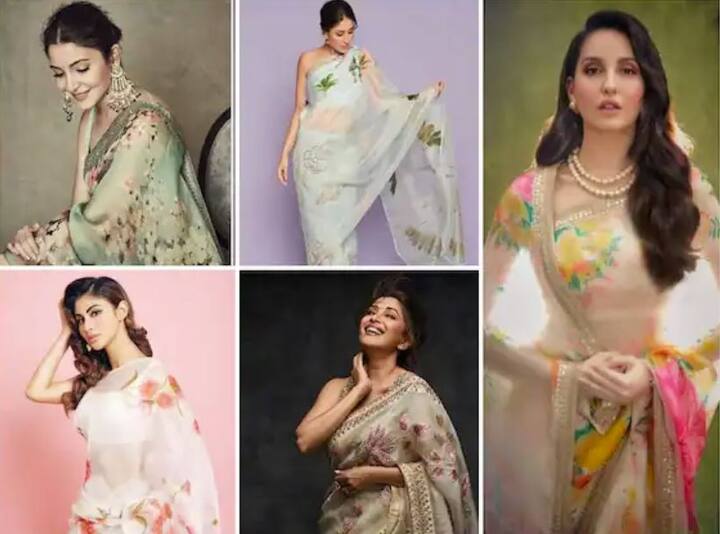 ਆਰਗੇਨਜ਼ਾ ਸਾੜੀਆਂ- ਆਰਗੇਨਜ਼ਾ ਸਾੜੀਆਂ ਬਹੁਤ ਹੀ ਹਲਕੇ ਅਤੇ ਨਰਮ ਹੁੰਦੀਆਂ ਹਨ। ਤੁਸੀਂ ਇਸ ਨੂੰ ਕਿਸੇ ਵੀ ਵਿਆਹ ਜਾਂ ਫੰਕਸ਼ਨ 'ਚ ਪਹਿਨ ਸਕਦੇ ਹੋ। ਕਿਟੀ ਪਾਰਟੀ ਤੋਂ ਲੈ ਕੇ ਡੇਅ ਆਊਟਿੰਗ ਤੱਕ, ਇਹ ਸਾੜੀ ਲੋਕਾਂ ਦਾ ਧਿਆਨ ਖਿੱਚਣ ਲਈ ਕਾਫੀ ਹੈ। ਇਸ ਸਾੜੀ ਦੀ ਸਾਲ 2021 ਵਿੱਚ ਸਭ ਤੋਂ ਵੱਧ ਮੰਗ ਰਹੀ ਹੈ। ਬਾਡੀਵੁੱਡ ਤੋਂ ਲੈ ਕੇ ਟੀਵੀ ਇੰਡਸਟਰੀ ਤੱਕ ਇਨ੍ਹਾਂ ਸਾੜੀਆਂ ਦੀ ਬਹੁਤ ਮੰਗ ਹੈ।