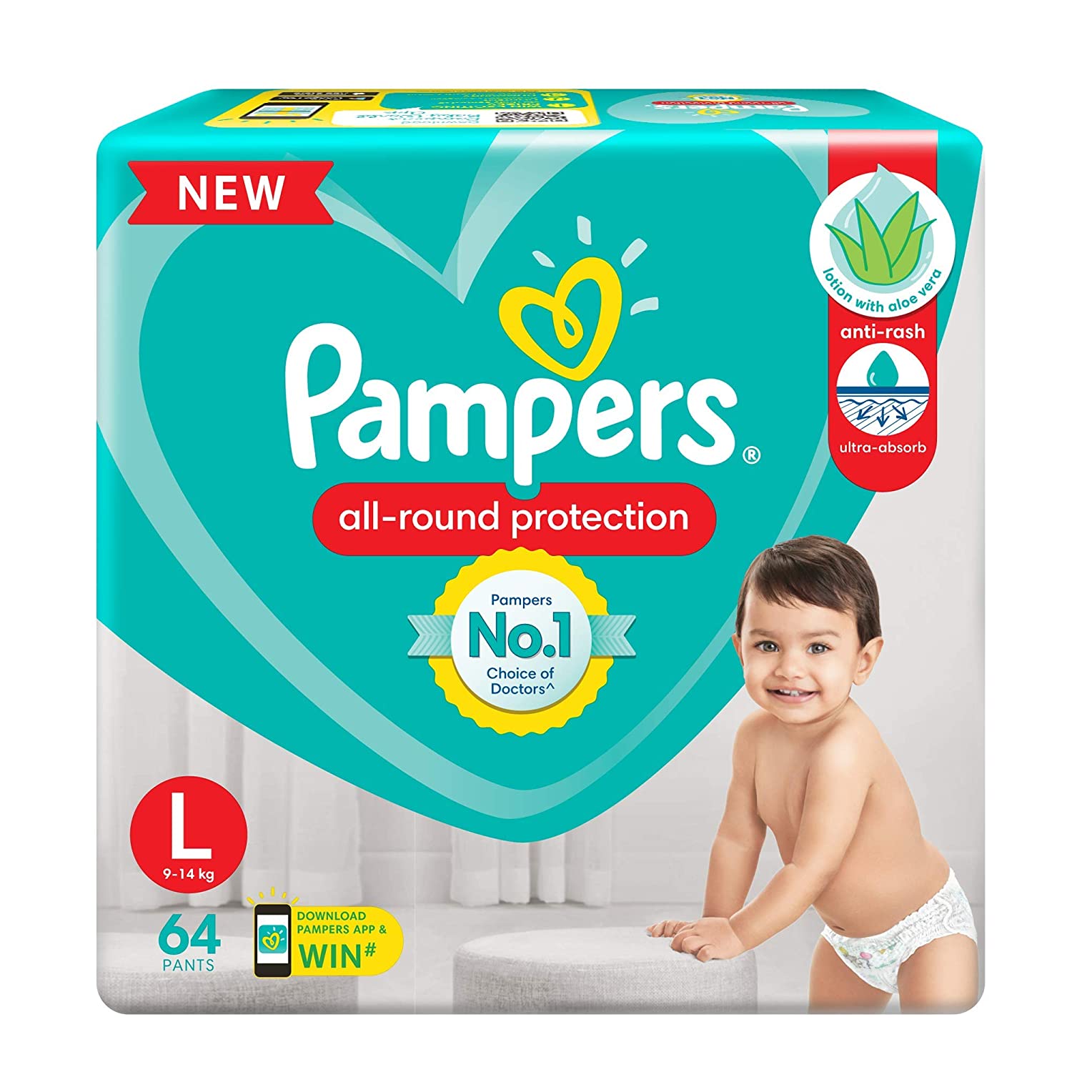 Buy Pampers New Diapers Pants Medium 76 Count  Pampers New Diapers Pants  Monthly Box Pack Large Pack of 128 Online at Low Prices in India  Amazon in