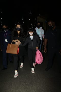 Aishwarya Rai Twins With Aaradhya Bachchan As She Returns To Mumbai After Celebrating Daughter's Birthday In Maldives