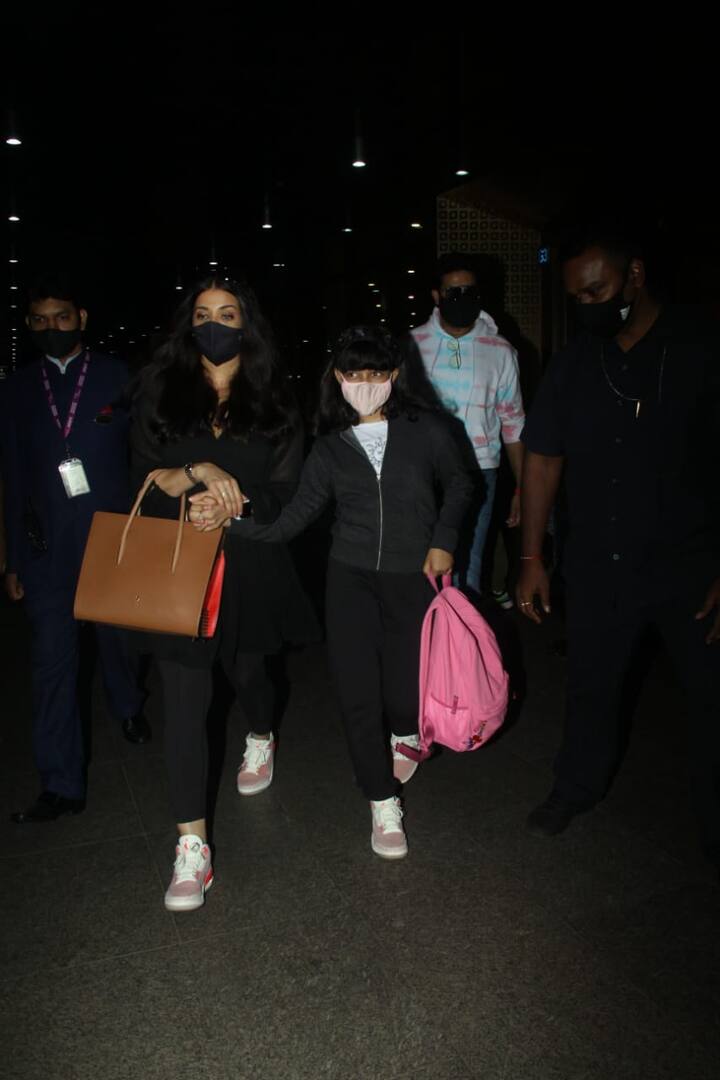 Bollywood stars Aishwarya Rai Bachchan and Abhishek Bachchan returned to Mumbai on Wednesday (November 17) after celebrating daughter Aaradhya's birthday in Maldives. Last week, the couple had jetted off to the island country to ring in their daughter's tenth birthday.
