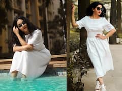 Bhabiji Ghar Par Hai की Angoori Bhabhi ने वाइट ड्रेस में दिए जमकर पोज़, खूबसूरत अंदाज़ की फैन्स कर रहे तारीफ