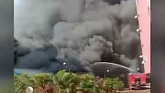 Massive fire breaks out in showroom of automobile company in Powai