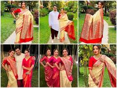 Monalisa Photos: अपनी दोस्त की शादी में भोजपुरी एक्ट्रेस मोनालिसा ने दिखाया जलवा, ट्रेडिशनल लुक में लगीं बला की खूबसूरत, देखें तस्वीरें