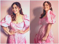 Bhumi Pednekar Photo: पिंक फ्रॉक पहने कातिलाना मुस्कान देतीं Bhumi Pednekar की ये तस्वीरें आपको भी बना देंगी दीवाना
