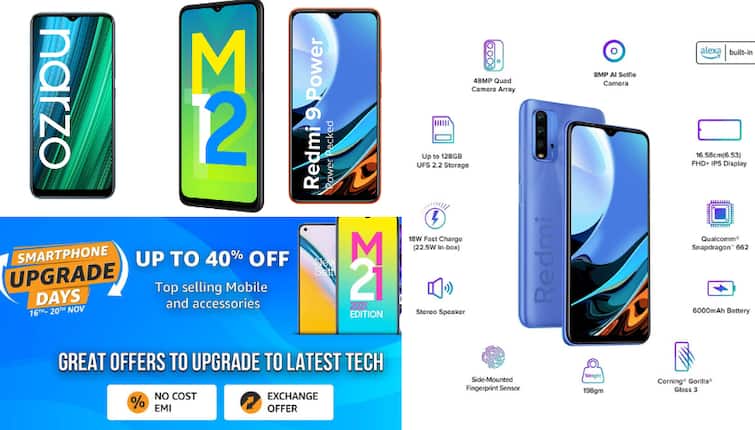 Amazon Menawarkan Pada Ponsel Baterai 6000mAh Beli Samsung Galaxy M12 Realme Narzo 50A Redmi 9 Power Phone Ponsel Pintar Di Bawah 10 Ribu