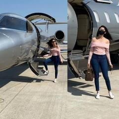 Pranitha Subhash: హెలికాఫ్టర్ ముందు పవన్ హీరోయిన్ స్టైలిష్ ఫోజులు..