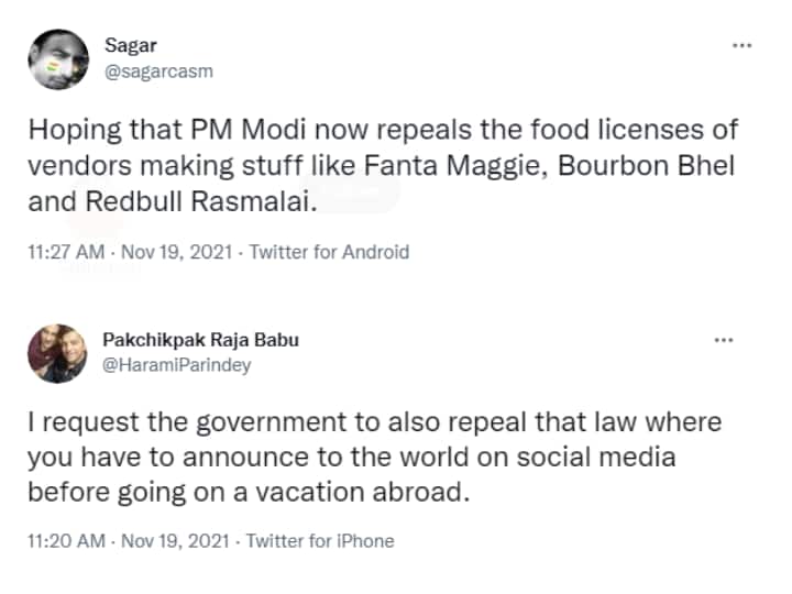 Farm Laws Repeal: PM Modi's Announcement Sparks Meme Fest. Check Out Some Hilarious Posts Farm Laws Repeal: PM Modi's Announcement Sparks Meme Fest. Check Out Some Hilarious Posts