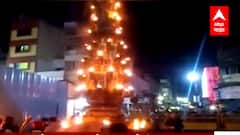 Kolhapur : त्रिपुरारीनिमित्त अंबाबाई मंदिरात दीपोत्सव, दीपमाळेवर शेकडो पणत्यांची आरास