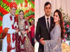 Shraddha Arya Reception: Rahul Sharma की दुल्हनिया बनी Shraddha Arya का रिसेप्शन में दिखा खूबसूरत अंदाज, ग्रे साड़ी में लग रहीं अप्सरा