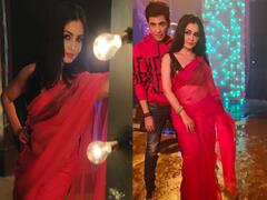 Bhabiji Ghar Par Hain: लाल साड़ी पहन Angoori Bhabhi ने Vibhuti Narayan Mishra के साथ दिखाई जोरदार केमिस्ट्री, देखिए तस्वीरें