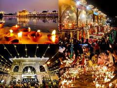 IN PICS | Devotees Celebrate Gurpurab, Dev Deepawali. Beautiful Lights And Diyas Illuminate Places Of Worship