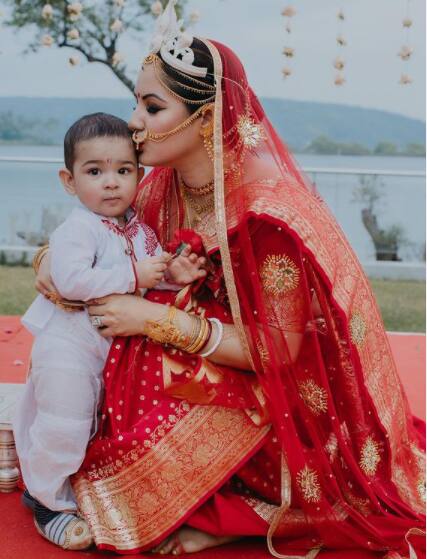 Their wedding became more special by the presence of their little son Krishiv, who was born in October last year.