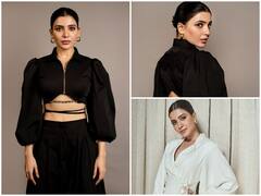 Samantha Ruth Prabhu ने ब्लैक जंपसूट में बरपाया कहर, बैलून स्लीव्स और गोल्डन ईयरिंग्स में फ्लॉन्ट की परफेक्ट बॉडी