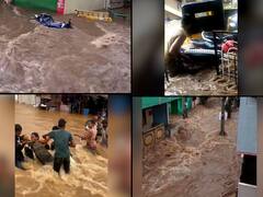 In Pics | आंध्रप्रदेशच्या अनेक जिल्ह्यांमध्ये पावसाचा हाहाकार,  Tirupati मंदिरात पाणीच पाणी