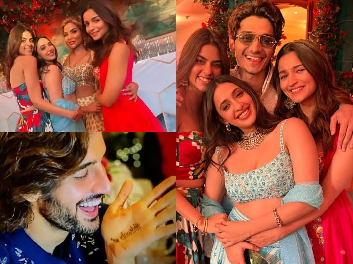 Alia Bhatt dance and fun inside photos and videos from anushka ranjan aditya seal wedding mehndi ceremony Anushka Ranjan Mehndi: दोस्त की शादी में Ranbir Kapoor को भूल Alia Bhatt ने की खूब मस्ती, देखिए डांस करते Inside Photos और Videos