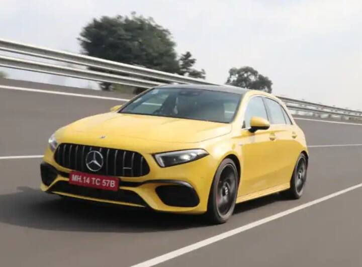 Mercedes Launches Its High-Performance A45S Hatchback In india know about features and price Mercedes ने लाँच केली A45S कार; अवघ्या तीन सेकंदात 'या' वेगाने सुस्साट!