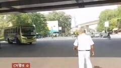 Chingrighata: চিংড়িঘাটায় পথ চলতি মানুষ,বাস চালকদের সতর্ক করতে মাইকে প্রচার। Bangla News