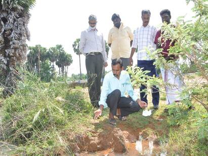 Paleolithic iron ore found at Sivagangai சிவகங்கை : பெருங்கற்காலத்தைச் சேர்ந்த இரும்பு உருக்கு எச்சம் கண்டெடுப்பு..