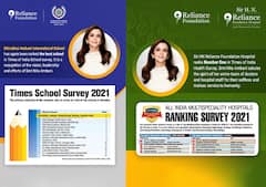 Reliance HN Hospital & Dhirubhai Ambani School Takes Top Ranks In Their Categories Of The Times Of India Health And School Survey