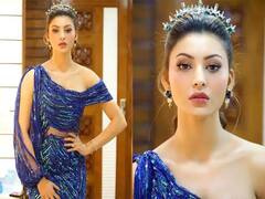 બ્લૂ ઓફ શૉલ્ડર ગાઉનમાં ફરી એકવાર ઉર્વશી રૌતેલાએ મચાવ્યો કેર, ઇન્ટરનેટ પર છવાઇ બ્યૂટીફૂલ લૂક્સ વાળી તસવીરો.......