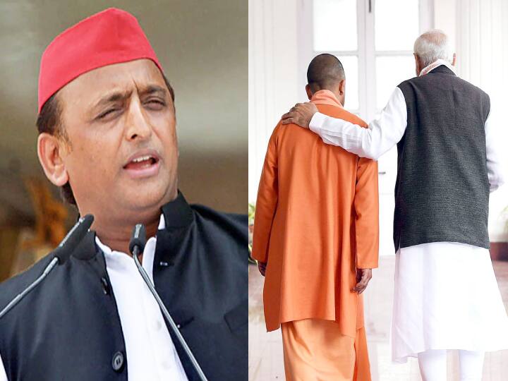 नरेंद्र मोदी और योगी की तस्वीर पर आया अखिलेश यादव का रिएक्शन, ‘सियासत में ये भी करना पड़ता है’