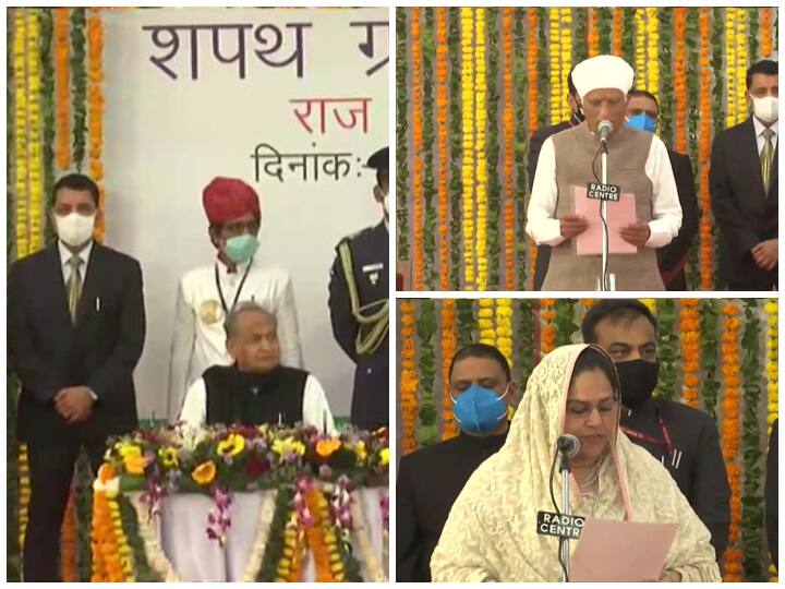 Rajasthan Cabinet Shuffle: రాజస్థాన్లో కేబినెట్ పునర్వ్యవస్థీకరణ.. కీలక మార్పులు ఇవే! Rajasthan Cabinet Shuffle: CM Gehlot’s New Cabinet Takes Oath At Raj Bhawan, Two Sacked Pilot Loyalists Make Comeback Rajasthan Cabinet Shuffle: రాజస్థాన్లో కేబినెట్ పునర్వ్యవస్థీకరణ.. కీలక మార్పులు ఇవే!