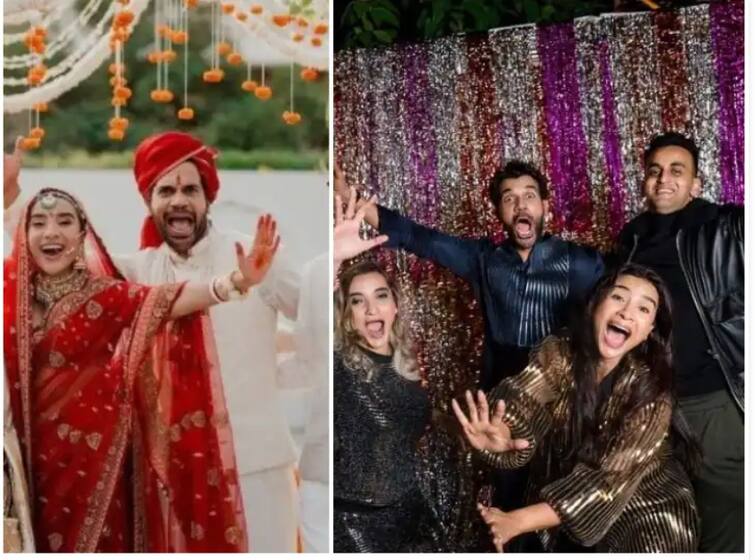 Rajkummar Rao and Patralekhaa: Have you seen these photos of Rajkummar Rao and Patralekha at their wedding party? Rajkummar Rao and Patralekhaa: राजकुमार राव आणि पत्रलेखा यांचे लग्नानंतरच्या पार्टीतले 'हे' फोटो पाहिलेत का?