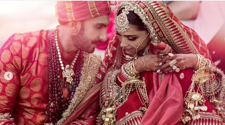 दीपिका पादुकोण: रणवीर सिंह और दीपिका पादुकोण की शादी अपने आप में ग्रैंड थी. इस प्राइवेट शादी में दीपिका ने जो दुपट्टा पहना था उसकी एम्ब्रॉयडरी में 'सदा सौभाग्यवती भव' लिखा था.