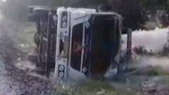 મહેસાણાઃ ગેસ ભરેલું ટેન્કર પલટાયું, આસપાસના વિસ્તારોમાં ગેસ ફેલાયો; જુઓ ગુજરાતી ન્યૂઝ