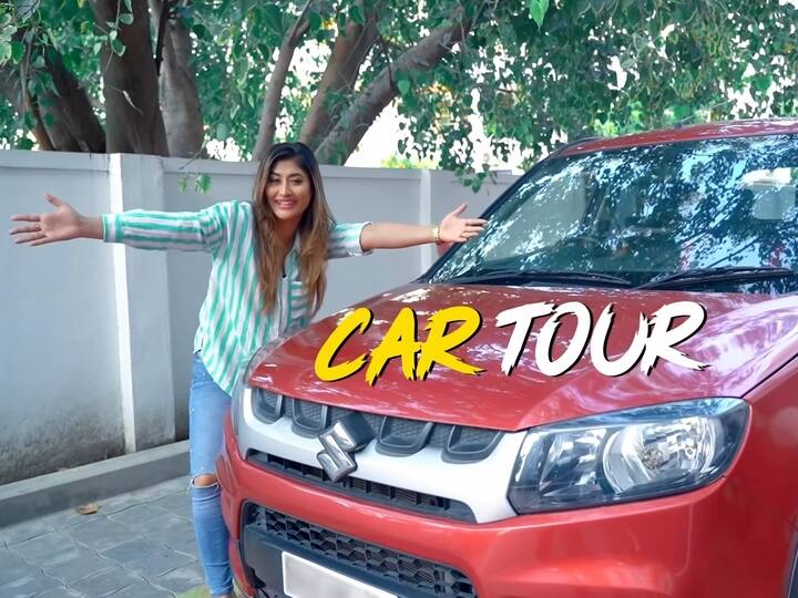 The name of the car is Kanmani Trash inside the car; Sunita's Car Tour! Watch Video | காருக்கு கண்மணின்னு பேரு.. குப்பைத்தொட்டி முதல் க்யூட் வசதி வரை.. சுனிதாவின் கார் டூர்..