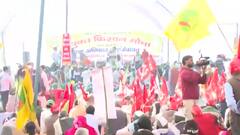 Lucknow में शुरू हुई किसानों की महापंचायत कुछ ऐसा है वहां का नजारा, देखिए..