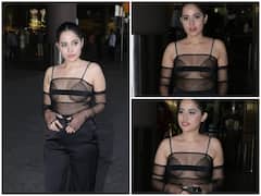 Urfi Javed Latest Photos: Urfi Javed का एयरपोर्ट लुक देखकर उड़ जाएंगे होश, ब्लैक नेट टॉप में पोज देकर फैंस पर ढहाया कहर