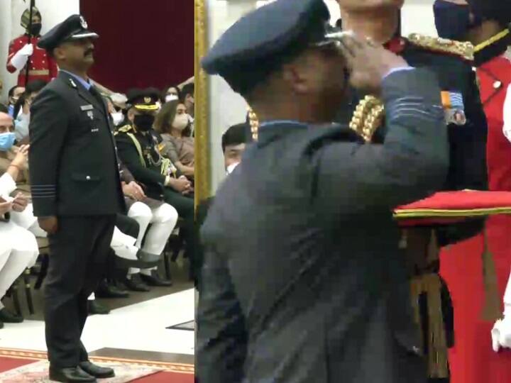 Watch Video | நச்சுனு ஒரு சல்யூட்.! அதே கெத்து.! வீர் சக்ரா விருதை பெற்றுக்கொண்ட அபி நந்தன்!