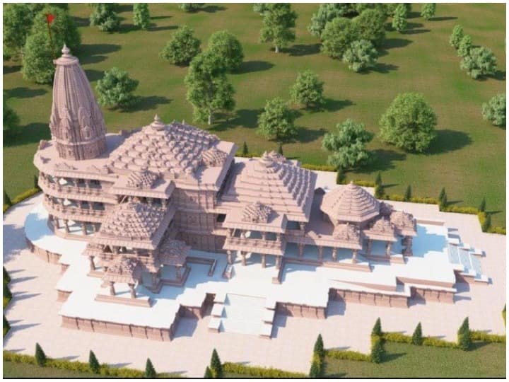 Ayodhya carved stones reached for the construction of Ram temple from Rajasthan ann Ayodhya Ram Temple: राम मंंदिर निर्माण के लिए राजस्थान से अयोध्या पहुंचे तराशे गए पत्थर, जानिए- कब से खुलेगा मंदिर का गर्भगृह