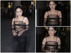 Urfi Javed Latest Photos: Urfi Javed का एयरपोर्ट लुक देखकर उड़ जाएंगे होश, ब्लैक नेट टॉप में पोज देकर फैंस पर ढहाया कहर