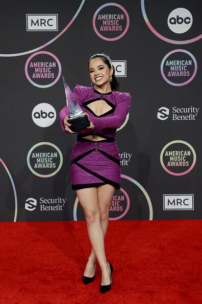 Becky G attends the 2021 American Music Awards at Microsoft Theater in Los  Angeles